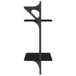 vidaXL 2-poschodové nástenné police s tyčami 2 ks čierne 30x25x65 cm – Obrázok 6