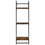 vidaXL 3-posch. nástenné police s tyčami 2 ks dymový dub 30x25x100 cm – Obrázok 5