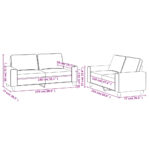 vidaXL 2-dielna sedacia súprava vínová látka – Obrázok 7