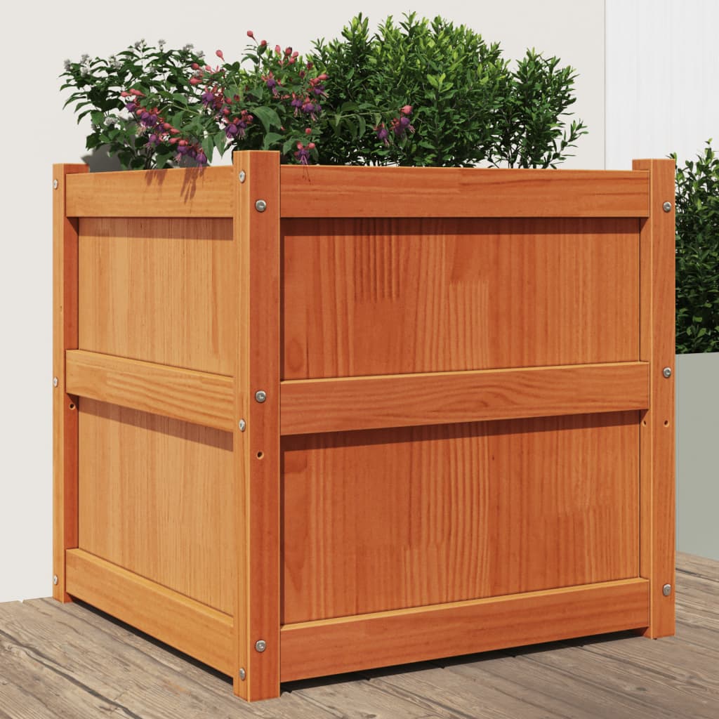 VXL8721012075917_m_en_hd_1.jpg vidaXL Záhradný kvetináč voskový hnedý 60x60x60 cm masívna borovica – Obrázok 1