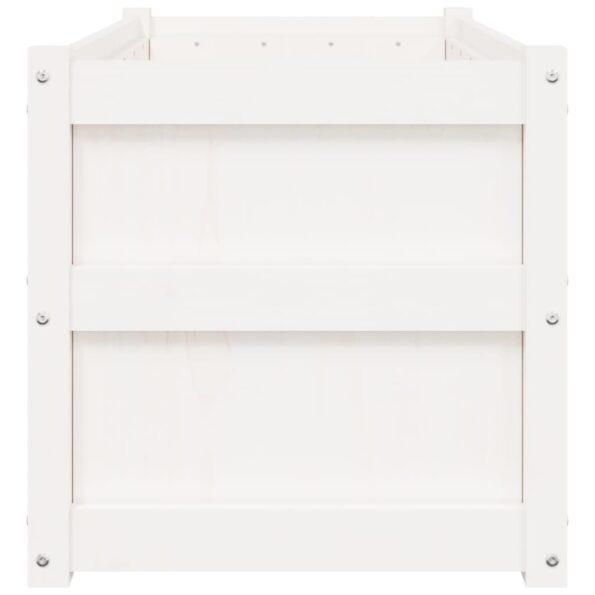 vidaXL Záhradný kvetináč biely 90x50x50 cm borovicový masív – Obrázok 6