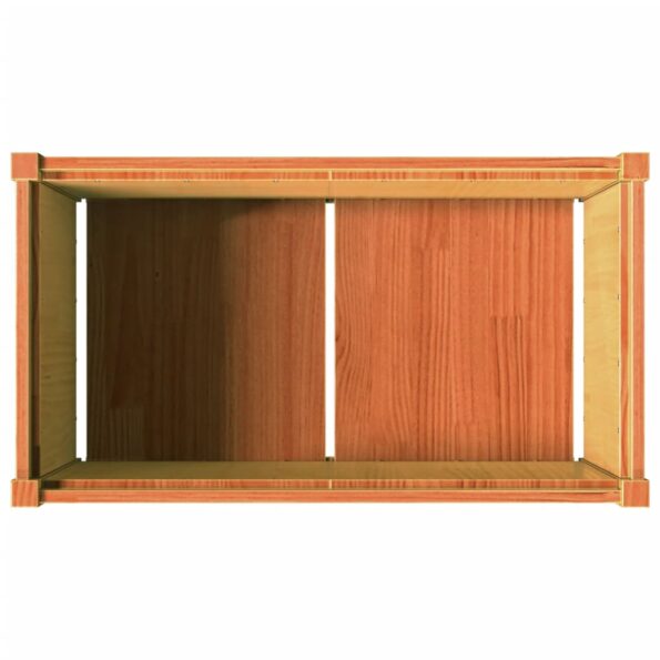 vidaXL Záhradný kvetináč voskový hnedý 90x50x50 cm borovicový masív – Obrázok 8