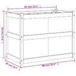 vidaXL Záhradný kvetináč voskový hnedý 90x50x70 cm masívna borovica – Obrázok 11