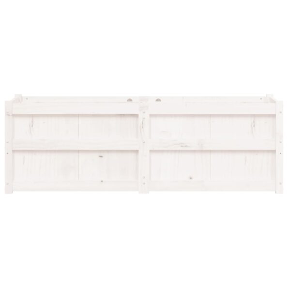 vidaXL Záhradný kvetináč biely 150x50x50 cm borovicový masív – Obrázok 5