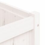 vidaXL Záhradný kvetináč biely 150x50x50 cm borovicový masív – Obrázok 9