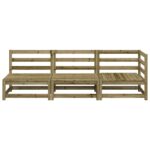 vidaXL Záhradná pohovka 3-miestna impregnovaná borovica – Obrázok 4