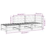 vidaXL Záhradná pohovka s podnožkou 2-miestna biela masívna borovica – Obrázok 12