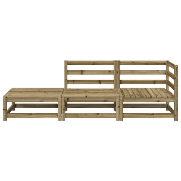 vidaXL Záhradná pohovka s podnožkou 2-miestna impregnovaná borovica – Obrázok 4