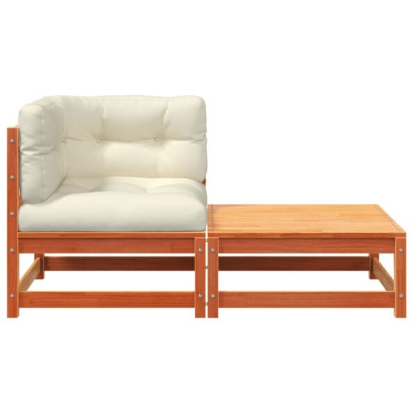 vidaXL Záhradná rohová pohovka s vankúšmi a podnožkou – Obrázok 5