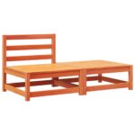 vidaXL Záhradná pohovka bez podrúčok s vankúšmi a podnožkou – Obrázok 4