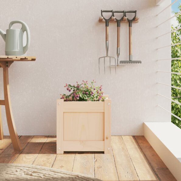 vidaXL Záhradný kvetináč 31x31x31 cm masívna borovica – Obrázok 3