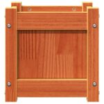 vidaXL Záhradný kvetináč voskový hnedý 31x31x31 cm masívna borovica – Obrázok 6