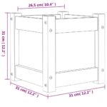 vidaXL Záhradné kvetináče 2 ks voskové hnedé masívna borovica – Obrázok 12