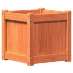 vidaXL Záhradné kvetináče 2 ks voskové hnedé masívna borovica – Obrázok 8