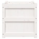 vidaXL Záhradný kvetináč biely 50x50x50 cm masívna borovica – Obrázok 5