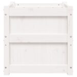 vidaXL Záhradný kvetináč biely 50x50x50 cm masívna borovica – Obrázok 6