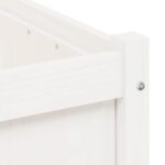 vidaXL Záhradný kvetináč biely 50x50x50 cm masívna borovica – Obrázok 9