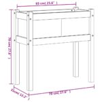 vidaXL Záhradný kvetináč s nohami 70x31x70 cm masívna borovica – Obrázok 11