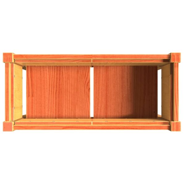 vidaXL Záhr. kvetináč s nohami voskový hnedý 70x31x70 cm mas. borovica – Obrázok 8