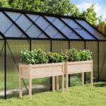 vidaXL Záhradné kvetináče s nohami 2 ks masívna borovica