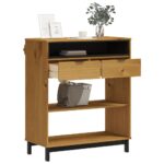 vidaXL Barový stolík FLAM 92x45x110 cm masívna borovica – Obrázok 3