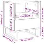 vidaXL Nočné stolíky 2 ks betónové sivé 40x35x50 cm kompozitné drevo – Obrázok 12