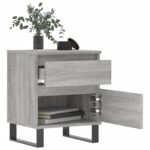vidaXL Nočné stolíky 2 ks sivý dub sonoma 40x35x50 cm kompozitné drevo – Obrázok 3