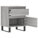 vidaXL Nočné stolíky 2 ks sivý dub sonoma 40x35x50 cm kompozitné drevo – Obrázok 7
