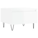 vidaXL Konferenčné stolíky 2 ks lesklé biele 50x46x35 cm kompoz. drevo – Obrázok 5