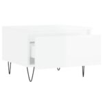 vidaXL Konferenčné stolíky 2 ks lesklé biele 50x46x35 cm kompoz. drevo – Obrázok 7