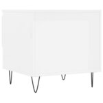 vidaXL Konferenčné stolíky 2 ks lesklé biele 50x46x50 cm kompoz. drevo – Obrázok 9