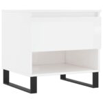 vidaXL Konferenčné stolíky 2 ks lesklé biele 50x46x50 cm kompoz. drevo – Obrázok 5