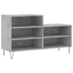 vidaXL Botník betónovo sivý 102x36x60 cm spracované drevo – Obrázok 2