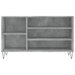 vidaXL Botník betónovo sivý 102x36x60 cm spracované drevo – Obrázok 4