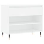 vidaXL Botník biely 70x36x60 cm spracované drevo – Obrázok 2