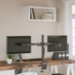 vidaXL Držiak na dva monitory čierny oceľový VESA 75/100 mm – Obrázok 4