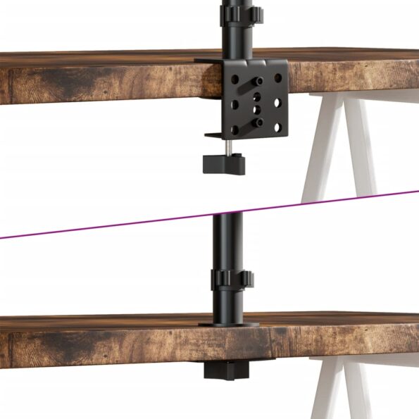 vidaXL Držiak na dva monitory čierny oceľový VESA 75/100 mm – Obrázok 7