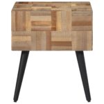 vidaXL Príručný stolík 40x40x45 cm recyklovaný tíkový masív – Obrázok 4