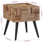 vidaXL Príručný stolík 40x40x45 cm recyklovaný tíkový masív – Obrázok 8