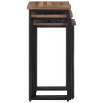 vidaXL Zasúvacie konferenčné stolíky 3 ks masívne tíkové drevo – Obrázok 3