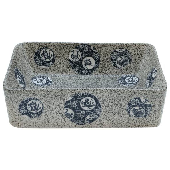 vidaXL Umývadlo na dosku viacfarebné obdĺžnik 46x35,5x13 cm keramické – Obrázok 4