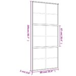 vidaXL Posuvné dvere zlaté 90x205 cm číre ESG sklo a hliník – Obrázok 8