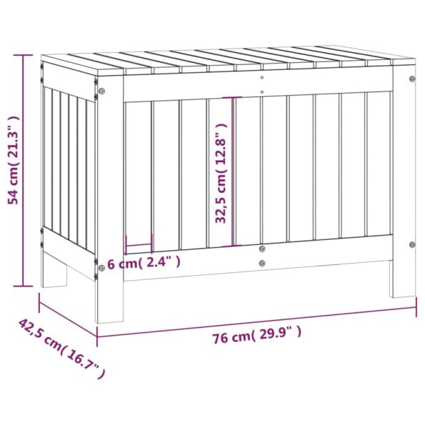 vidaXL Záhradný úložný box 76x42,5x54 cm masívna borovica – Obrázok 10
