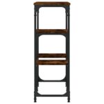 vidaXL Konzolový stolík dymový dub 89,5x28x76 cm kompozitné drevo – Obrázok 5