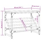 vidaXL Regál na topánky čierny 60x30x45 cm kompozitné drevo – Obrázok 9
