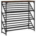 vidaXL Regál na topánky hnedý dub 90x30x85 cm kompozitné drevo – Obrázok 2