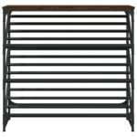vidaXL Regál na topánky hnedý dub 90x30x85 cm kompozitné drevo – Obrázok 4