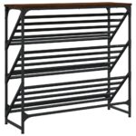 vidaXL Regál na topánky hnedý dub 90x30x85 cm kompozitné drevo – Obrázok 6