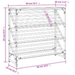 vidaXL Regál na topánky hnedý dub 90x30x85 cm kompozitné drevo – Obrázok 9