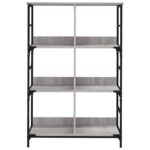 vidaXL Knižnica sivá sonoma 78,5x33x117,5 cm kompozitné drevo – Obrázok 4